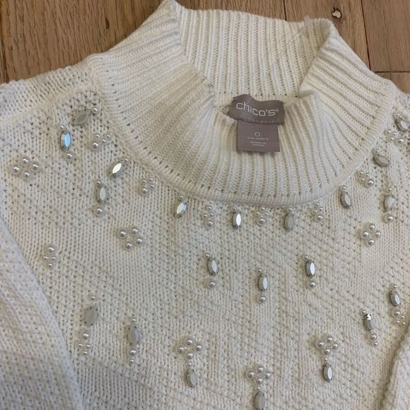CHICOS || Gorgeous Beaded Sweater - Picture 3 of 8